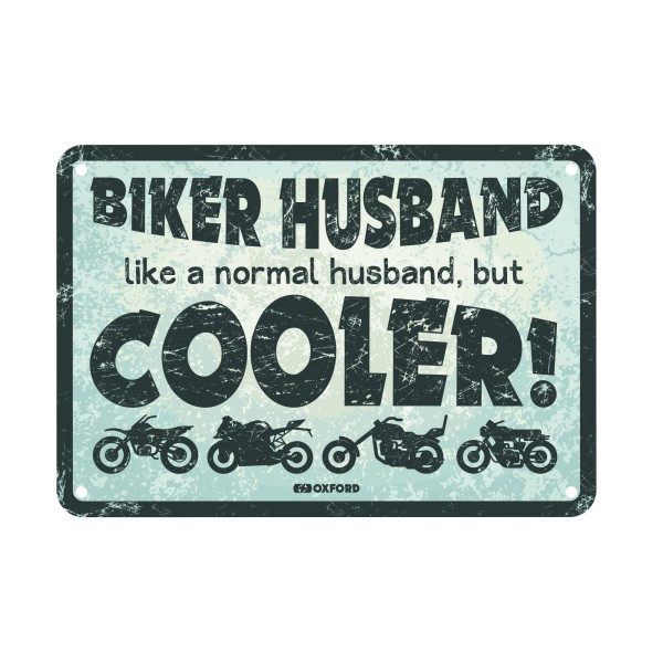Oxford Oxford garage metal sign: biker husband